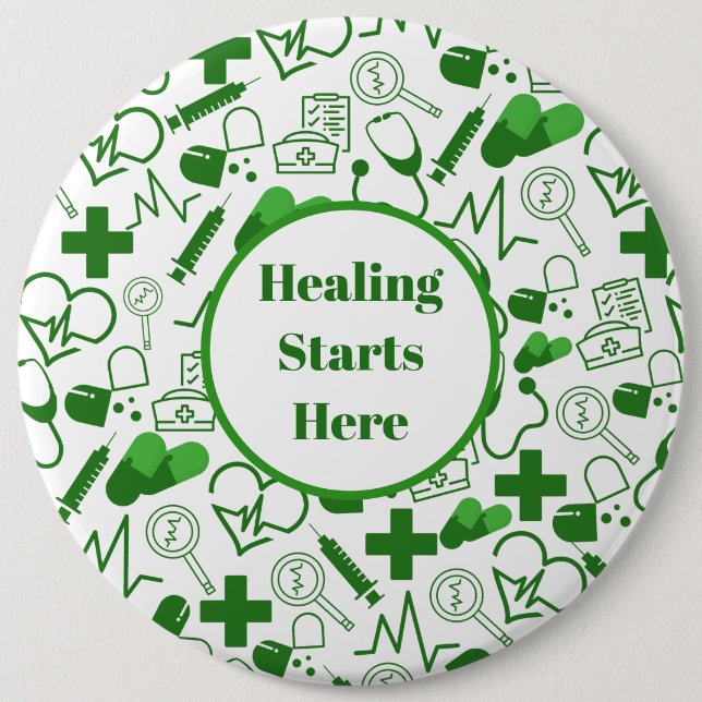 Chapa Redonda De 15 Cm Profesional de atención médica personalizada (Anverso)