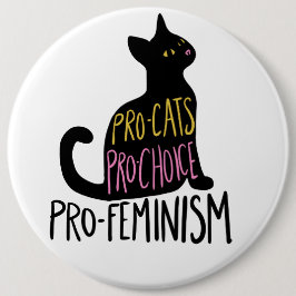 Chapa Redonda De 15 Cm Progresistas Pro-elección pro-feminismo