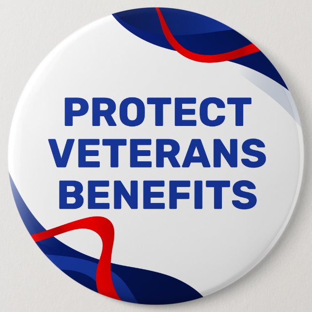 Chapa Redonda De 15 Cm Protect Veterans Benefits Political (Anverso)