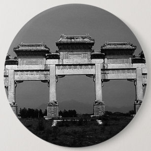 Chapa Redonda De 15 Cm Puerta vintage de China Pekín tumbas ming 1970