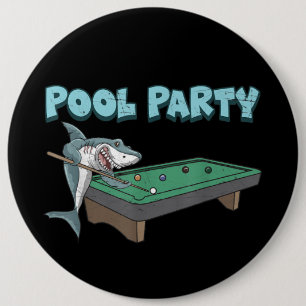 Chapa Redonda De 15 Cm Pun Billiard, Fiesta de la piscina de tiburones, p