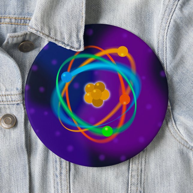 Chapa Redonda De 15 Cm Puntos de estructura atómica (In situ)