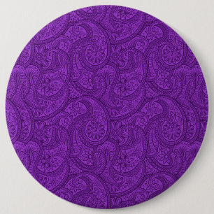 Chapa Redonda De 15 Cm Purple Paisley