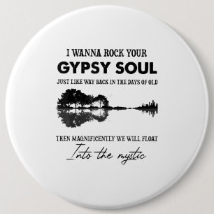 Chapa Redonda De 15 Cm Quiero Rock Tu Guitarra Hippie Soul Gitano