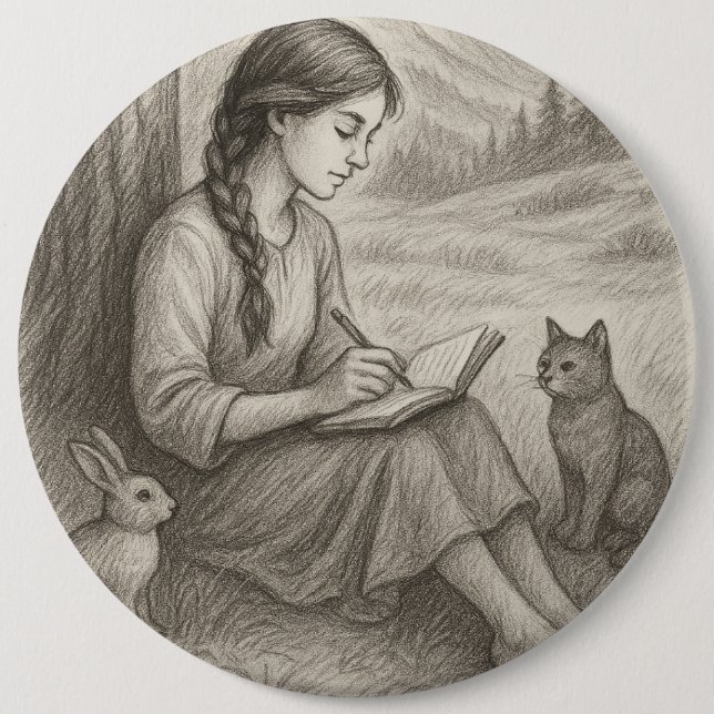 Chapa Redonda De 15 Cm Recuerdos susurrados (Anverso)