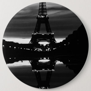 Chapa Redonda De 15 Cm Reflejo de la torre Eiffel de la Francia de la Vin