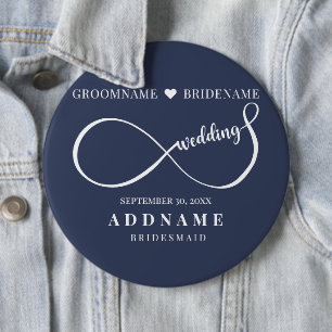Chapa Redonda De 15 Cm Regalo de Favor de Boda de Infinito Personalizado