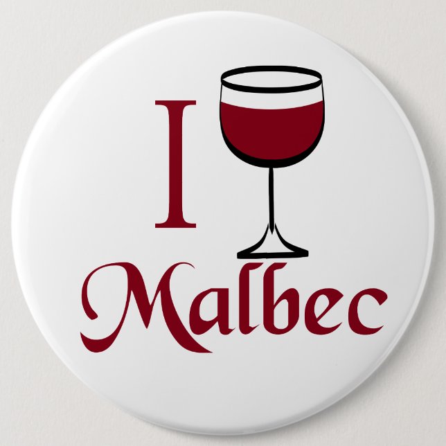 Chapa Redonda De 15 Cm Regalos de Malbec Wine Lover (Anverso)