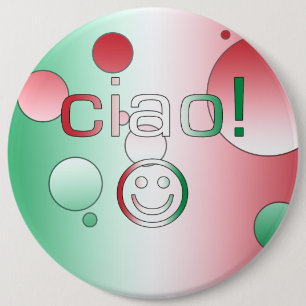 Chapa Redonda De 15 Cm Regalos italianos: Cara hola/Ciao