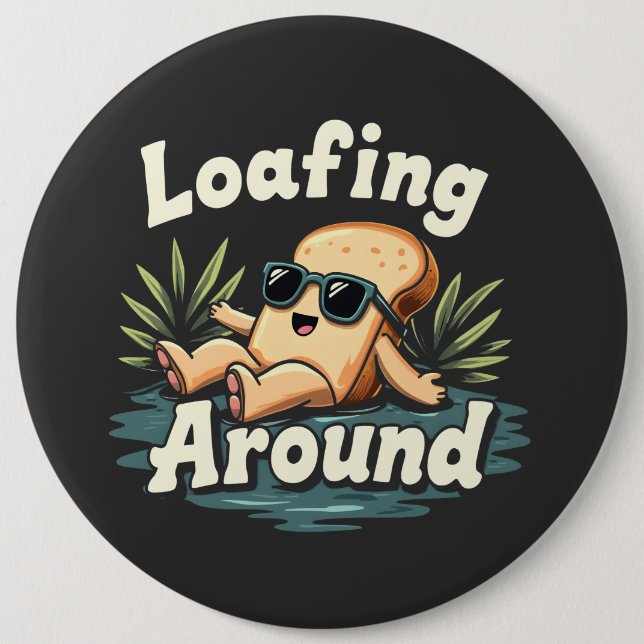 Chapa Redonda De 15 Cm Relajando el pan y el pan (Anverso)