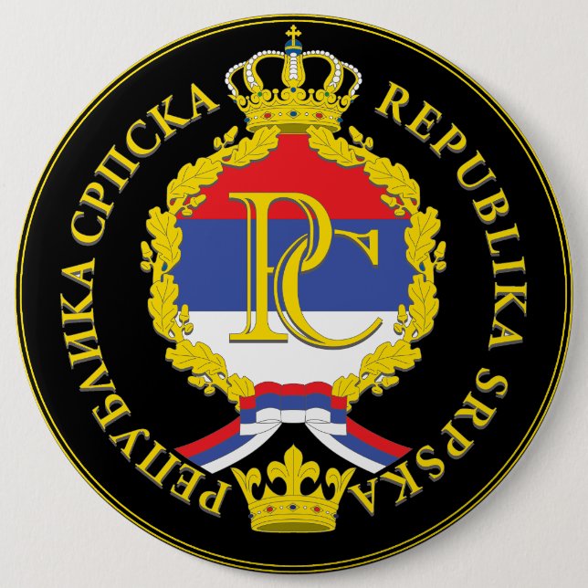 Chapa Redonda De 15 Cm Republika Srpska (Anverso)