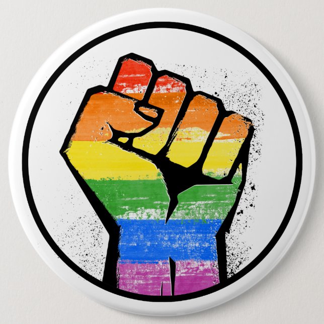 CHAPA REDONDA DE 15 CM RESISTENCIA LGBTQ - -  (Anverso)
