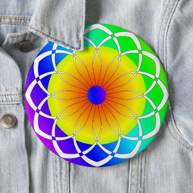 Chapa Redonda De 15 Cm Resumen Flor de verano (In situ)