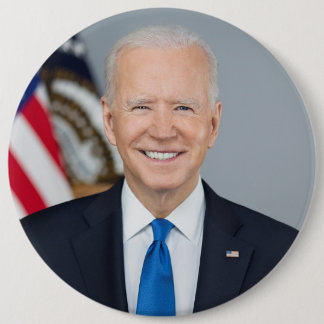 Chapa Redonda De 15 Cm Retrato de la Casa Blanca del presidente Joe Biden