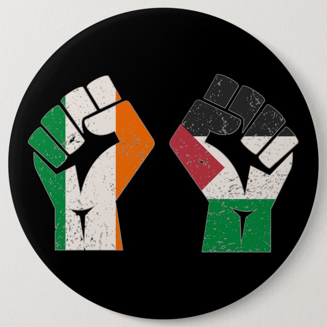 Chapa Redonda De 15 Cm Retro Irlanda La revolución del puño solidario en  (Anverso)