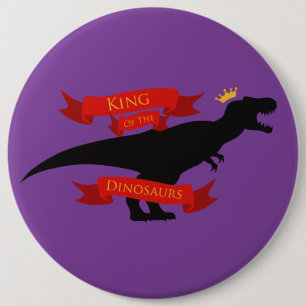 Chapa Redonda De 15 Cm Rey de los dinosaurios