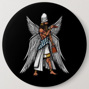 Chapa Redonda De 15 Cm Rey sumerio antiguo de dios extranjero de Anunnaki
