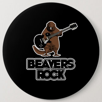 Chapa Redonda De 15 Cm Rock de los Beavers