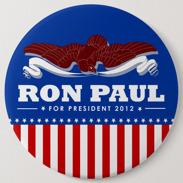 Chapa Redonda De 15 Cm Ron Paul para presidente 2012 (Anverso)