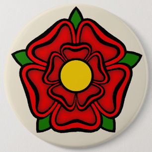 Chapa Redonda De 15 Cm Rosa Roja de Lancaster, Inglaterra Emblema de la r
