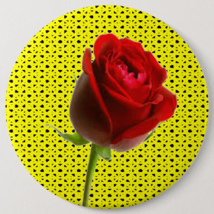 Chapa Redonda De 15 Cm Rosa y amarillo