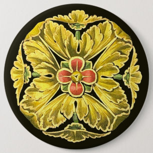 Chapa Redonda De 15 Cm Rosette arquitectónico antiguo n.º 3