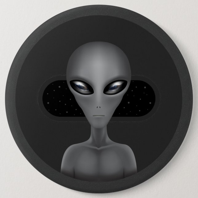 Chapa Redonda De 15 Cm Roswell Alien (Anverso)