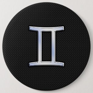 Chapa Redonda De 15 Cm Rótulo Gemini Zodiac