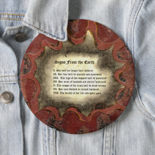 Chapa Redonda De 15 Cm Rótulos de la Tierra