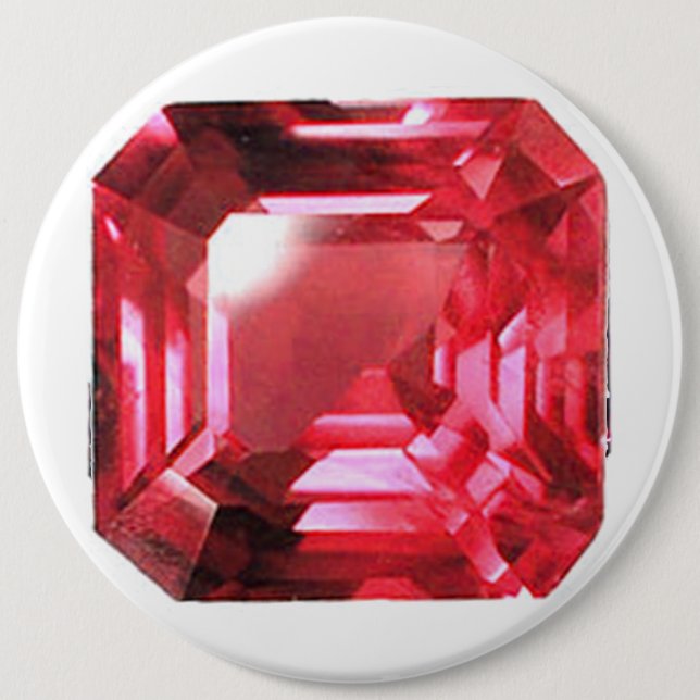 Chapa Redonda De 15 Cm Ruby Gemstone Pink (Anverso)