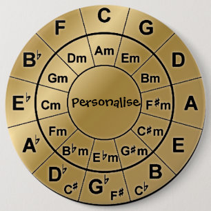Chapa Redonda De 15 Cm Rueda personalizada del acorde de los amantes de