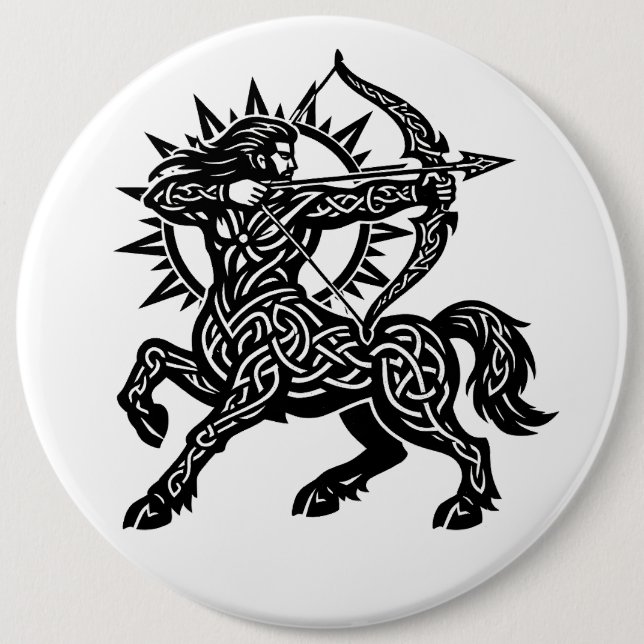 Chapa Redonda De 15 Cm Sagitario — El Arquero de BurnsInHell (Anverso)