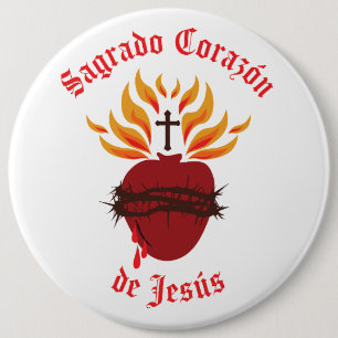Chapa Redonda De 15 Cm Sagrado Corazón de Jesús/Sagrado Corazón de Jesús