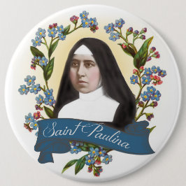 Chapa Redonda De 15 Cm Santo patrón del St. Paulina de la monja del