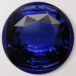 Chapa Redonda De 15 Cm Sapphire Gemstone Blue