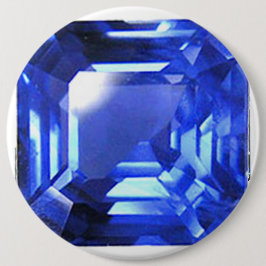 Chapa Redonda De 15 Cm Sapphire Gemstone Sky Blue