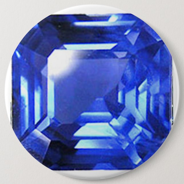Chapa Redonda De 15 Cm Sapphire Gemstone Sky Blue (Anverso)