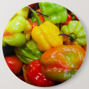 Chapa Redonda De 15 Cm Scotch Bonnet Chili Peppers