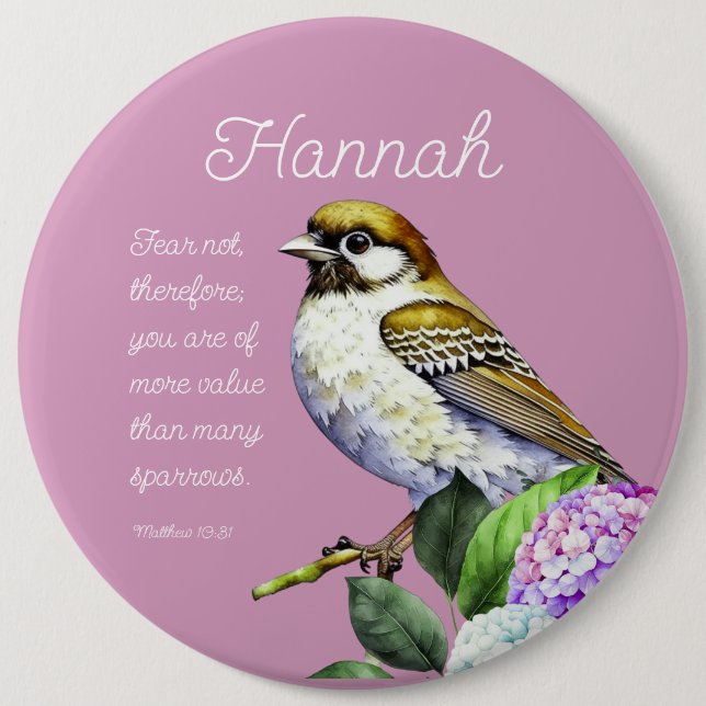 Chapa Redonda De 15 Cm Scripture Matthew 10:31 (Anverso)