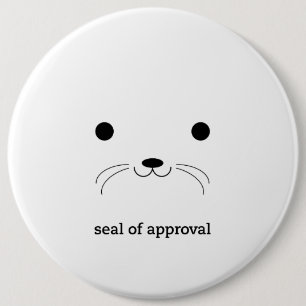Chapa Redonda De 15 Cm 'Sello de Approval
