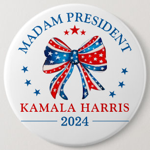 Chapa Redonda De 15 Cm Señora Presidenta Kamala Harris