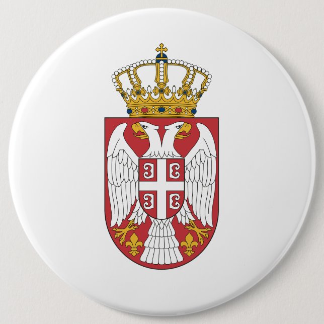 Chapa Redonda De 15 Cm Serbian Eagle (Anverso)