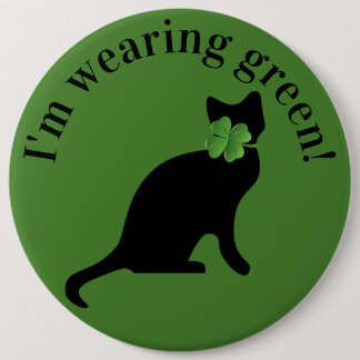 Chapa Redonda De 15 Cm Shamrock Kitty