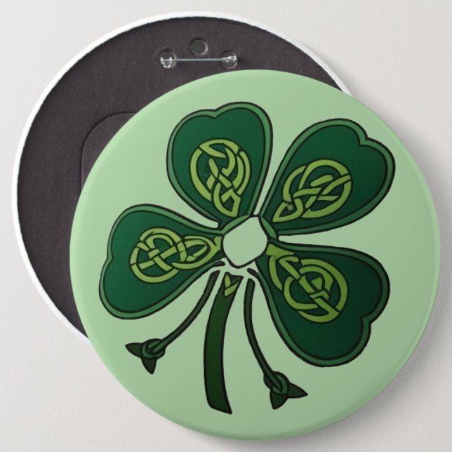 Chapa Redonda De 15 Cm Shamrock verde 2025 (Anverso y reverso)