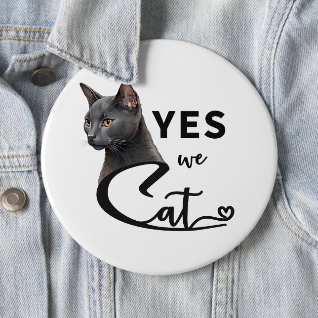 Chapa Redonda De 15 Cm Sí, gatos, sí podemos (In situ)
