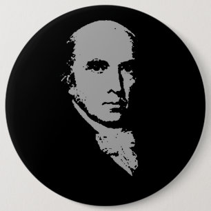 Chapa Redonda De 15 Cm silueta de James Madison
