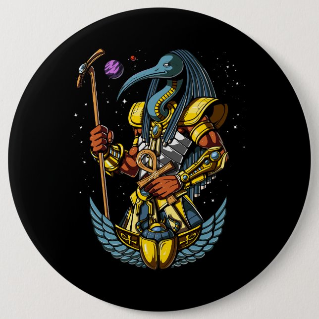 Chapa Redonda De 15 Cm Símbolo egipcio suave Ankh Scarab Antiguo (Anverso)