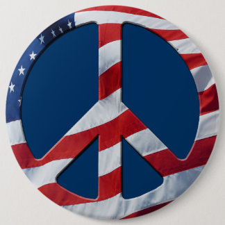 Chapa Redonda De 15 Cm Símbolo patriótico de la paz - Bandera estadounide
