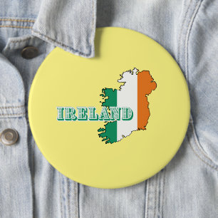Chapa Redonda De 15 Cm Simple irlanda moderna irish Art Map Flag Souvenir