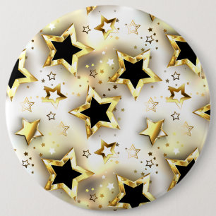 Chapa Redonda De 15 Cm Sin inconvenientes de luz con estrellas de oro